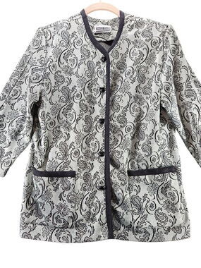 Carly Blake Womens Blazer Multi-Color Size 32in From Pit To Pit Button Pockets